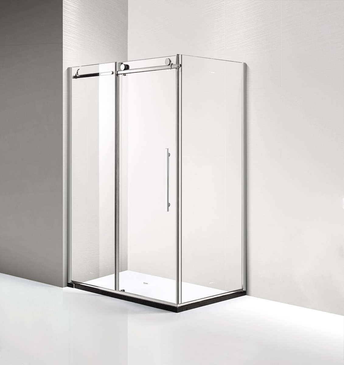 Dreamwerks 36 in. x 60 in. x 79 in. Luxury Frameless Sliding Shower Kit in Stainless Steel-157