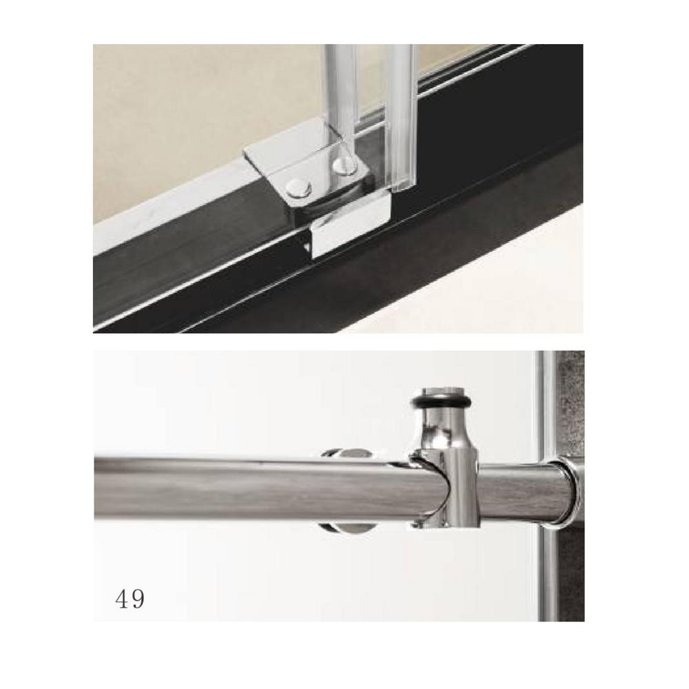 Dreamwerks 36 in. x 60 in. x 79 in. Luxury Frameless Sliding Shower Kit in Stainless Steel-342