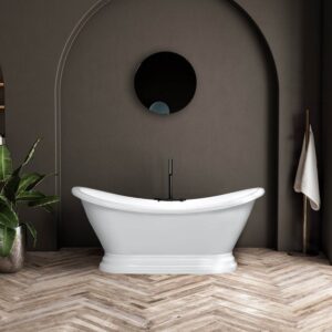 Dreamwerks 5.75 ft. Pedestal Bathtub in White - Image 5