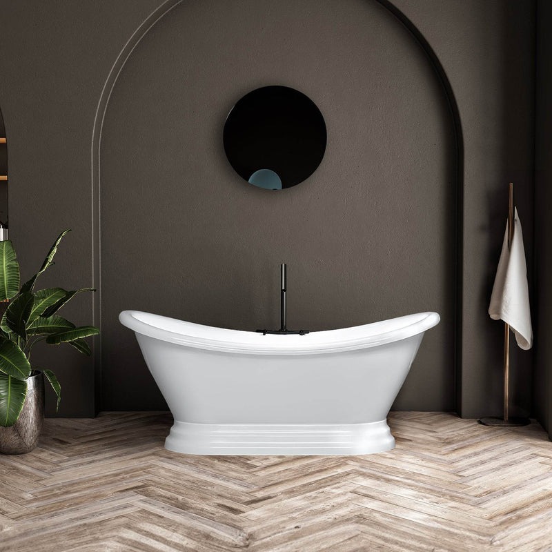 Dreamwerks 5.75 ft. Pedestal Bathtub in White - Image 5
