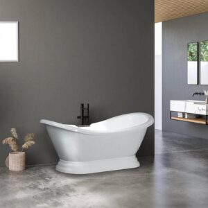 Dreamwerks 5.75 ft. Pedestal Bathtub in White - Image 6