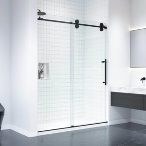 Dreamwerks 36 in. x 60 in. x 79 in. Luxury Frameless Sliding Shower Kit in Stainless Steel - Image 7