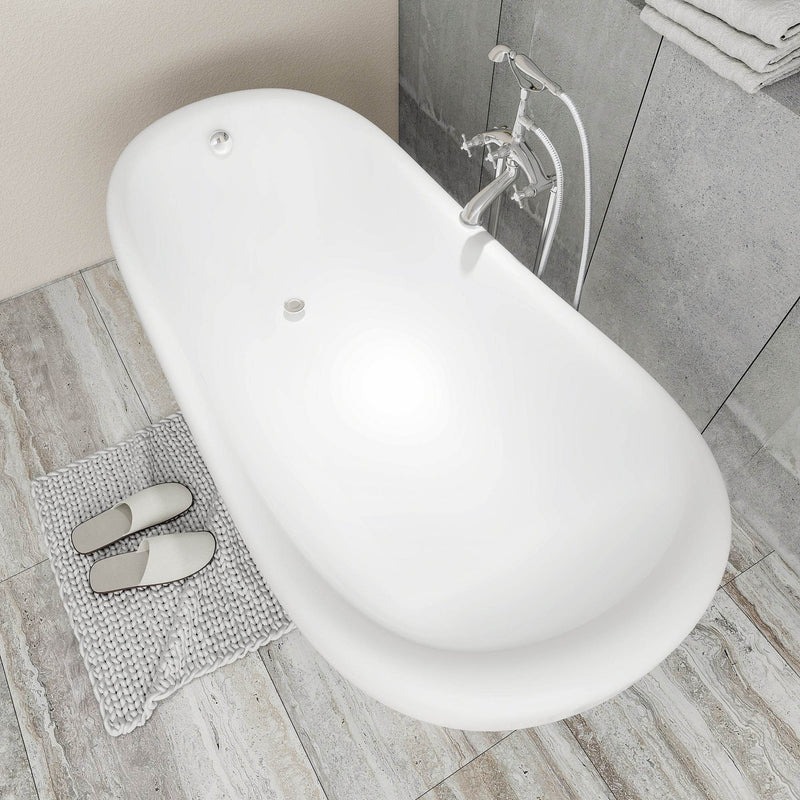 Dreamwerks 5.5 ft. Acrylic Claw Foot Oval Tub - Image 9