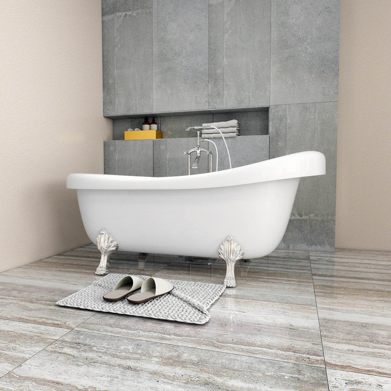 Dreamwerks 5.5 ft. Acrylic Claw Foot Oval Tub - Image 11
