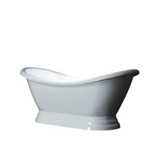 Dreamwerks 5.75 ft. Pedestal Bathtub in White - Image 10