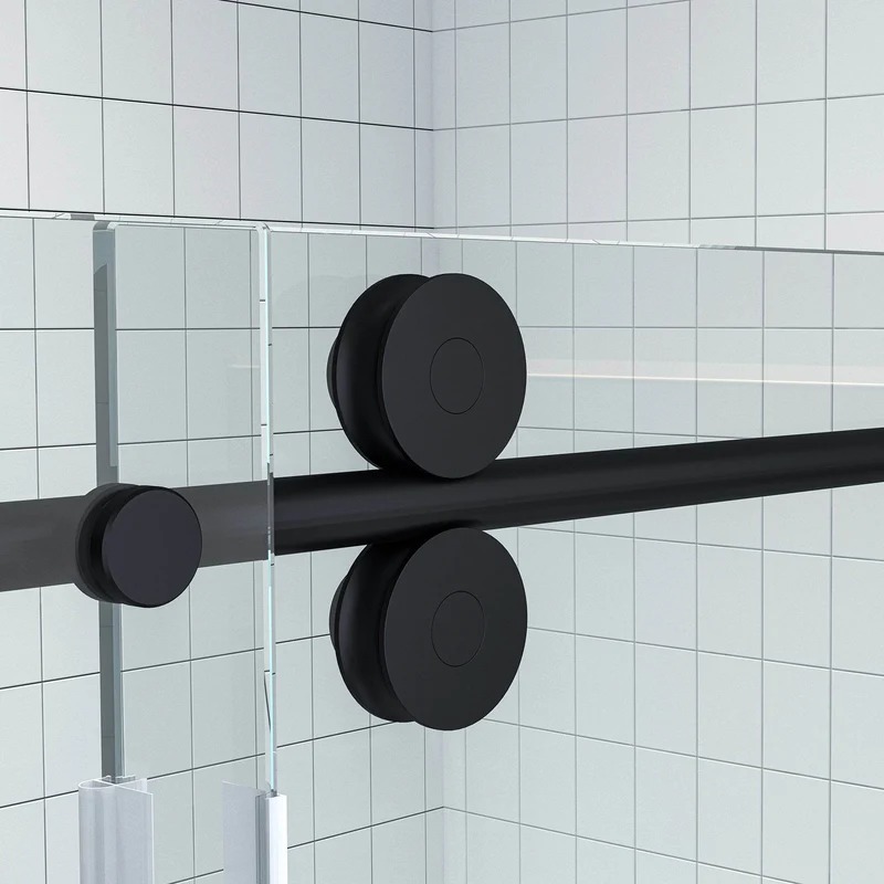 Dreamwerks 36 in. x 60 in. x 79 in. Luxury Frameless Sliding Shower Kit in Stainless Steel - Image 11