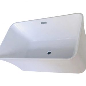 Dreamwerks 66.9" Acrylic Rectangular Flatbottom Bathtub in Glossy White-641