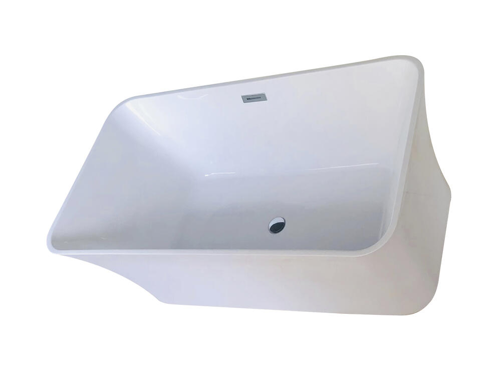 Dreamwerks 66.9" Acrylic Rectangular Flatbottom Bathtub in Glossy White-641