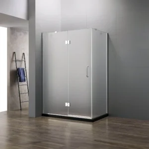 Dreamwerks 47 in. x 35 in. x 79 in. Frameless 3-Piece Corner Frameless Pivot Shower Enclosure in Clear Glass with Chrome Hardware - Image 17