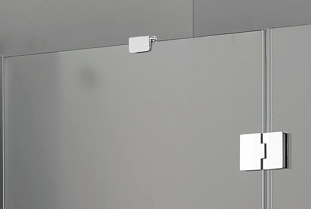 Dreamwerks 47 in. x 35 in. x 79 in. Frameless 3-Piece Corner Frameless Pivot Shower Enclosure in Clear Glass with Chrome Hardware - Image 14