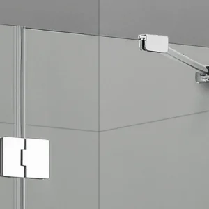 Dreamwerks 47 in. x 35 in. x 79 in. Frameless 3-Piece Corner Frameless Pivot Shower Enclosure in Clear Glass with Chrome Hardware - Image 10
