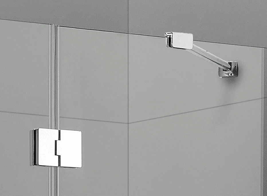 Dreamwerks 47 in. x 35 in. x 79 in. Frameless 3-Piece Corner Frameless Pivot Shower Enclosure in Clear Glass with Chrome Hardware - Image 11