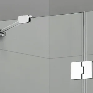 Dreamwerks 47 in. x 35 in. x 79 in. Frameless 3-Piece Corner Frameless Pivot Shower Enclosure in Clear Glass with Chrome Hardware - Image 12