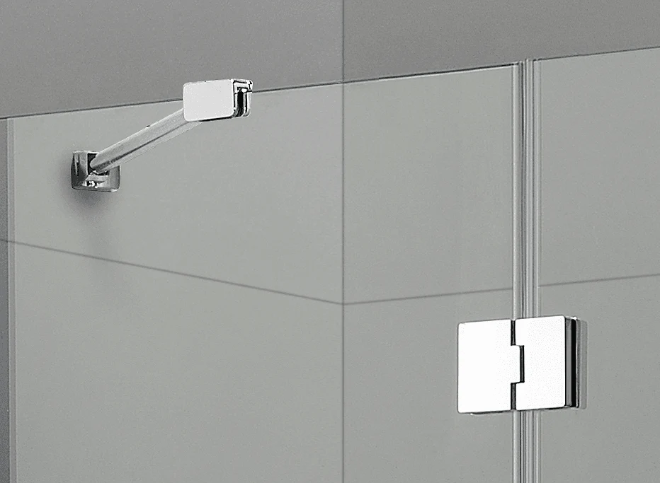 Dreamwerks 47 in. x 35 in. x 79 in. Frameless 3-Piece Corner Frameless Pivot Shower Enclosure in Clear Glass with Chrome Hardware - Image 13