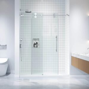 Dreamwerks 60 in. x 79 in. Frameless Sliding Shower Door in Stainless Steel - Image 7