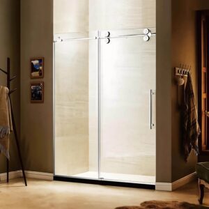 Dreamwerks 60 in. x 79 in. Frameless Sliding Shower Door in Stainless Steel - Image 10