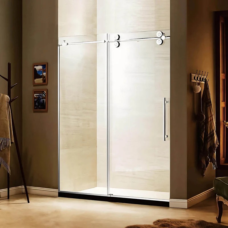 Dreamwerks 60 in. x 79 in. Frameless Sliding Shower Door in Stainless Steel - Image 10