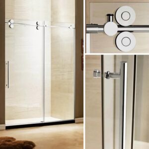 Dreamwerks 60 in. x 79 in. Frameless Sliding Shower Door in Stainless Steel - Image 9
