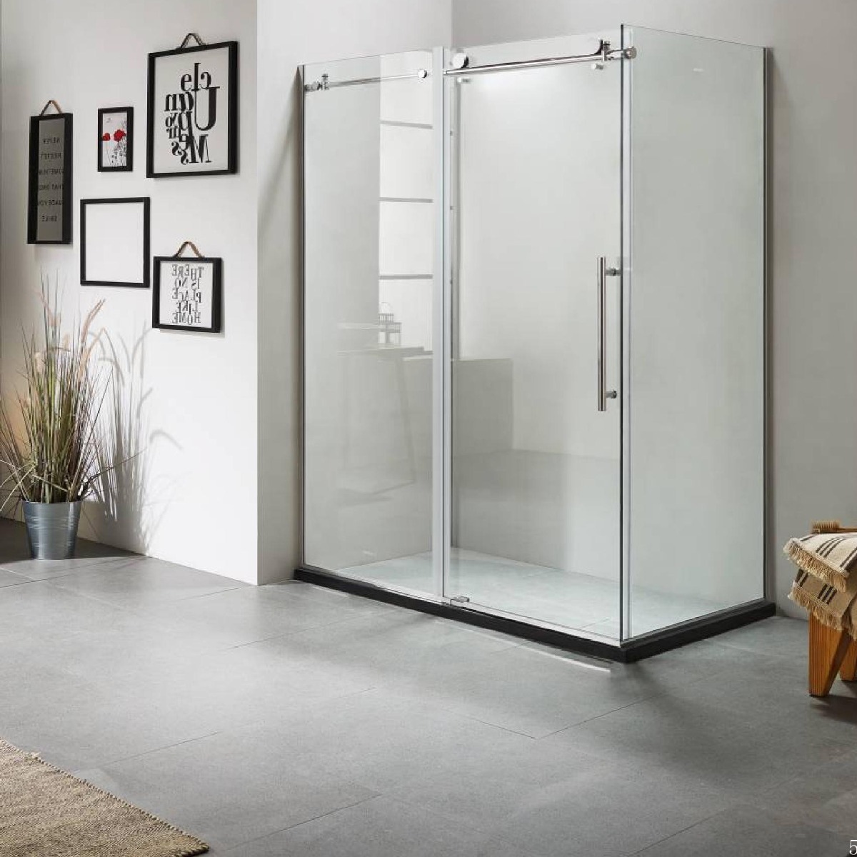 Dreamwerks 60 in. x 79 in. x 40 in. Luxury Frameless Sliding Shower