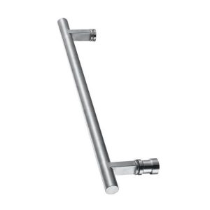 Dreamwerks 60 in. x 79 in. Frameless Hinged Shower Door Clear Glass in Chrome, Handle and Towel Bar-229
