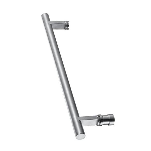 Dreamwerks 60 in. x 79 in. Frameless Hinged Shower Door Clear Glass in Chrome, Handle and Towel Bar-229