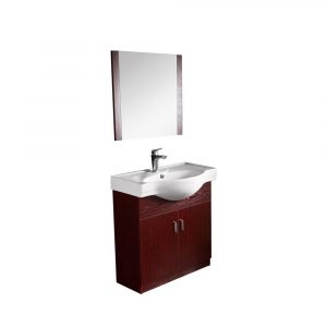 Dreamwerks 32" W x 12" D x 39" H Vanity in Mahogany with Porcelain Basin Vanity Top-0