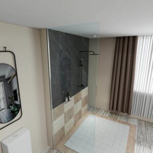 Dreamwerks 32 in. x 79 in. Fixed Shower Door - Image 9