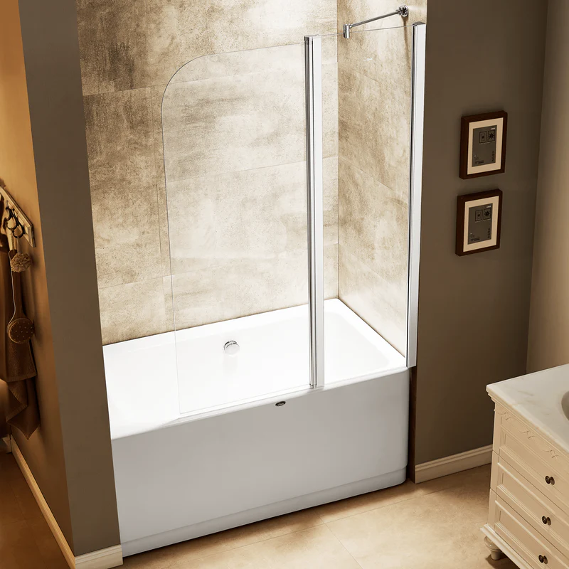 Dreamwerks 43 in. x 59 in. Frameless Pivot Tub Door in Chrome - Image 3