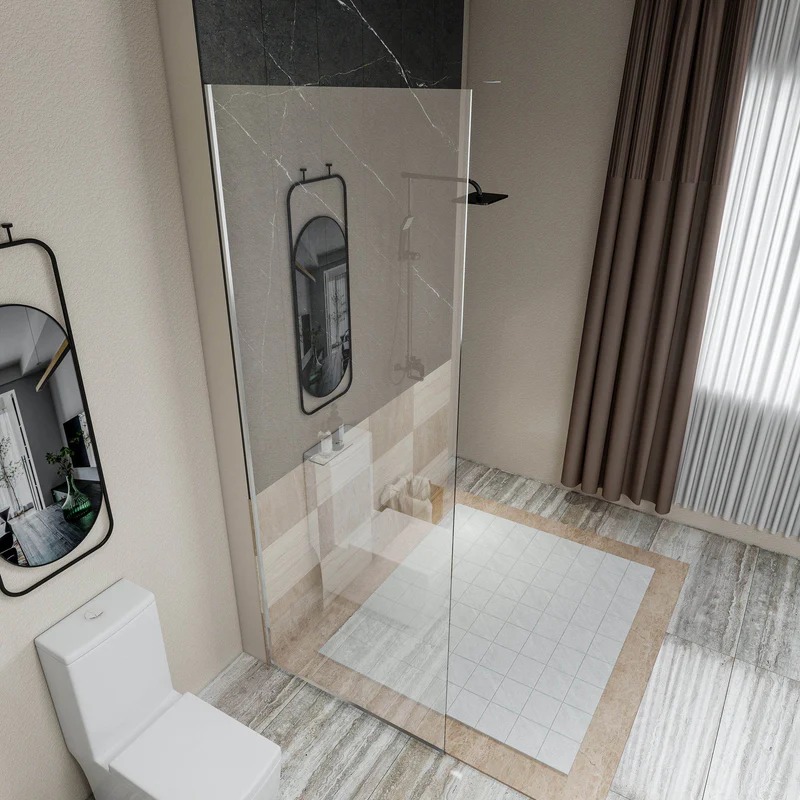 Dreamwerks 32 in. x 79 in. Fixed Shower Door - Image 2