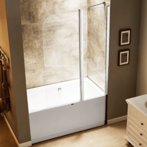 Dreamwerks 43 in. x 59 in. Frameless Pivot Tub Door in Chrome - Image 5
