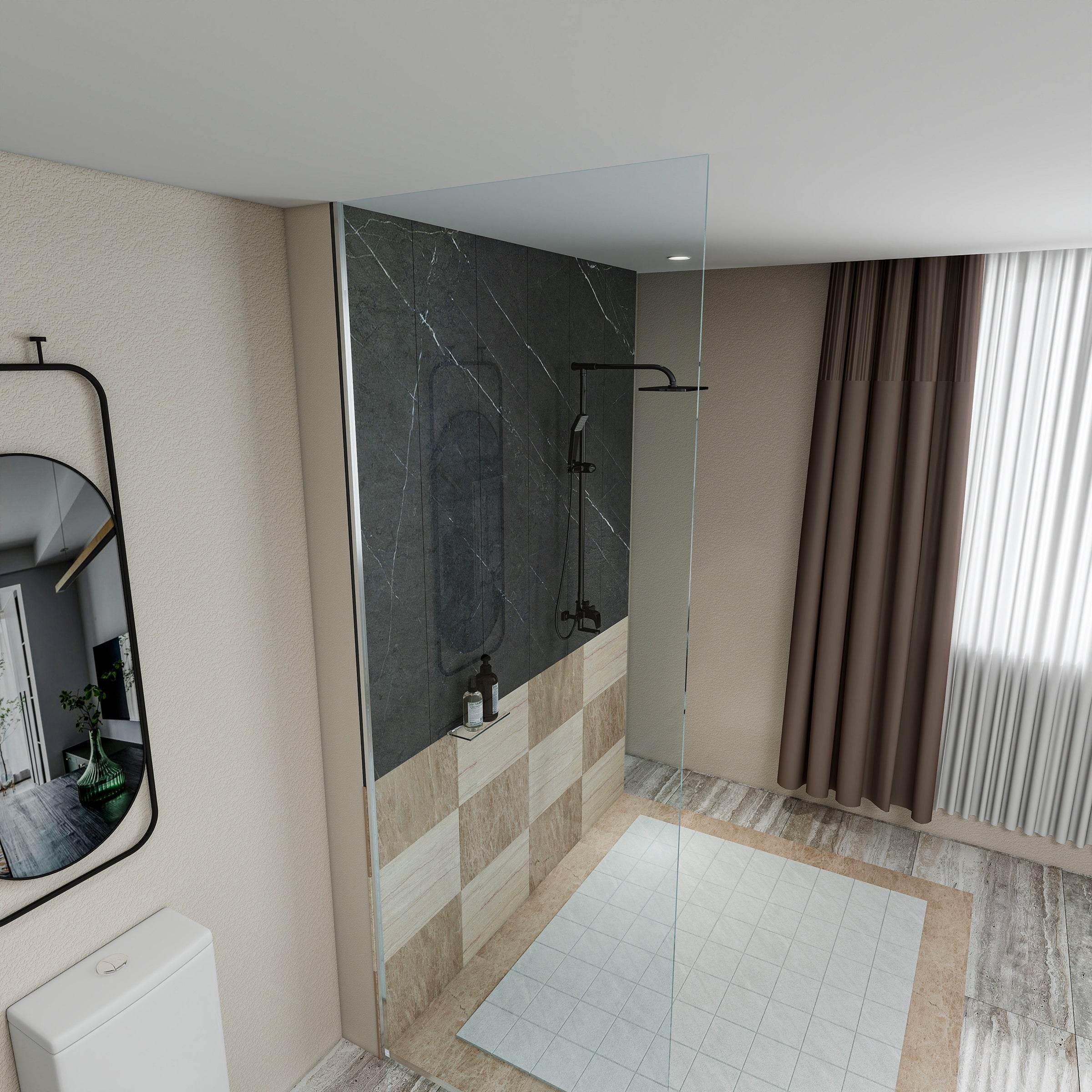 Dreamwerks 32 in. x 79 in. Fixed Shower Door - Image 5