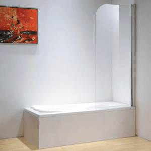 Dreamwerks 30 in. W x 59 in. H Clear Glass Frameless Pivot Tub Door in Chrome - Image 3