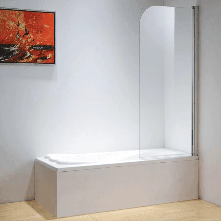 Dreamwerks 30 in. W x 59 in. H Clear Glass Frameless Pivot Tub Door in Chrome - Image 3