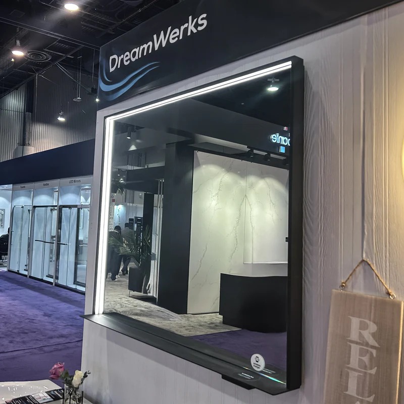 40" x 24" LED Mirror with Wireless Cellphone Charger - Image 3