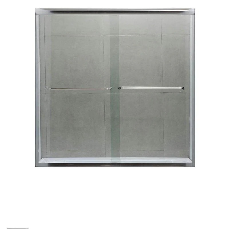 Dreamwerks 60 in. x 60 in. Semi-Framed Bypass Shower Door in Polished Chrome - Image 2