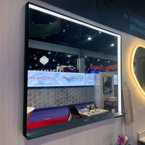 40" x 24" LED Mirror with Wireless Cellphone Charger - Image 4