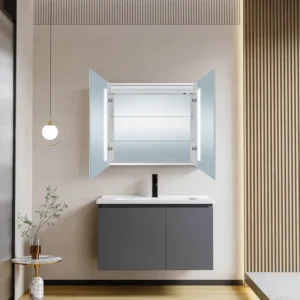 Solis 28" x 28" LED Medicine Cabinet - Image 3