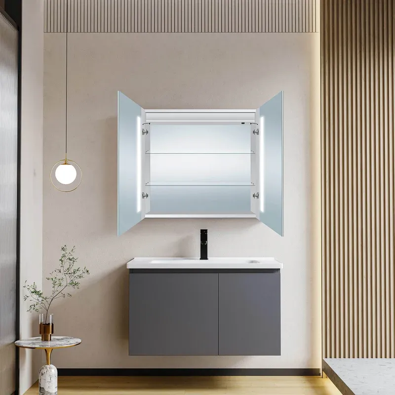 Solis 28" x 28" LED Medicine Cabinet - Image 3