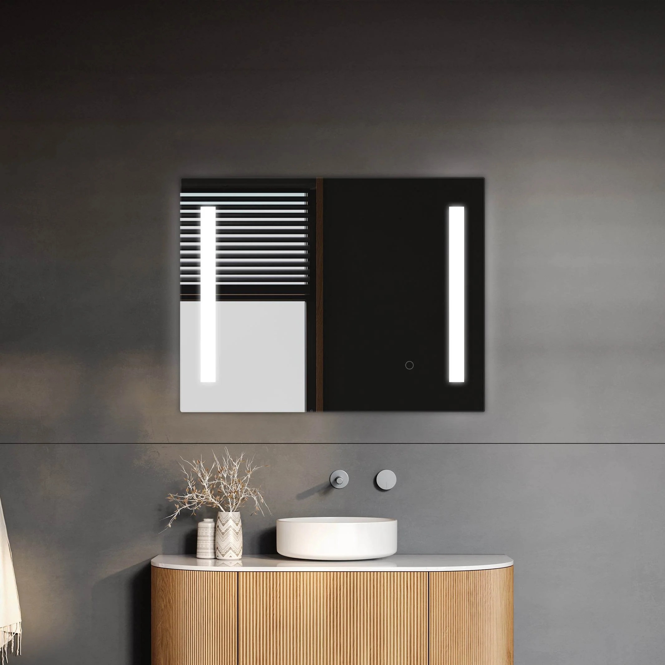 Rose Gold 40" W x 24" H LED Mirror - Image 4