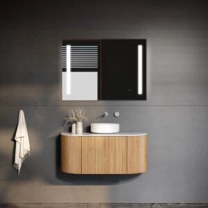 Rose Gold 40" W x 24" H LED Mirror - Image 5