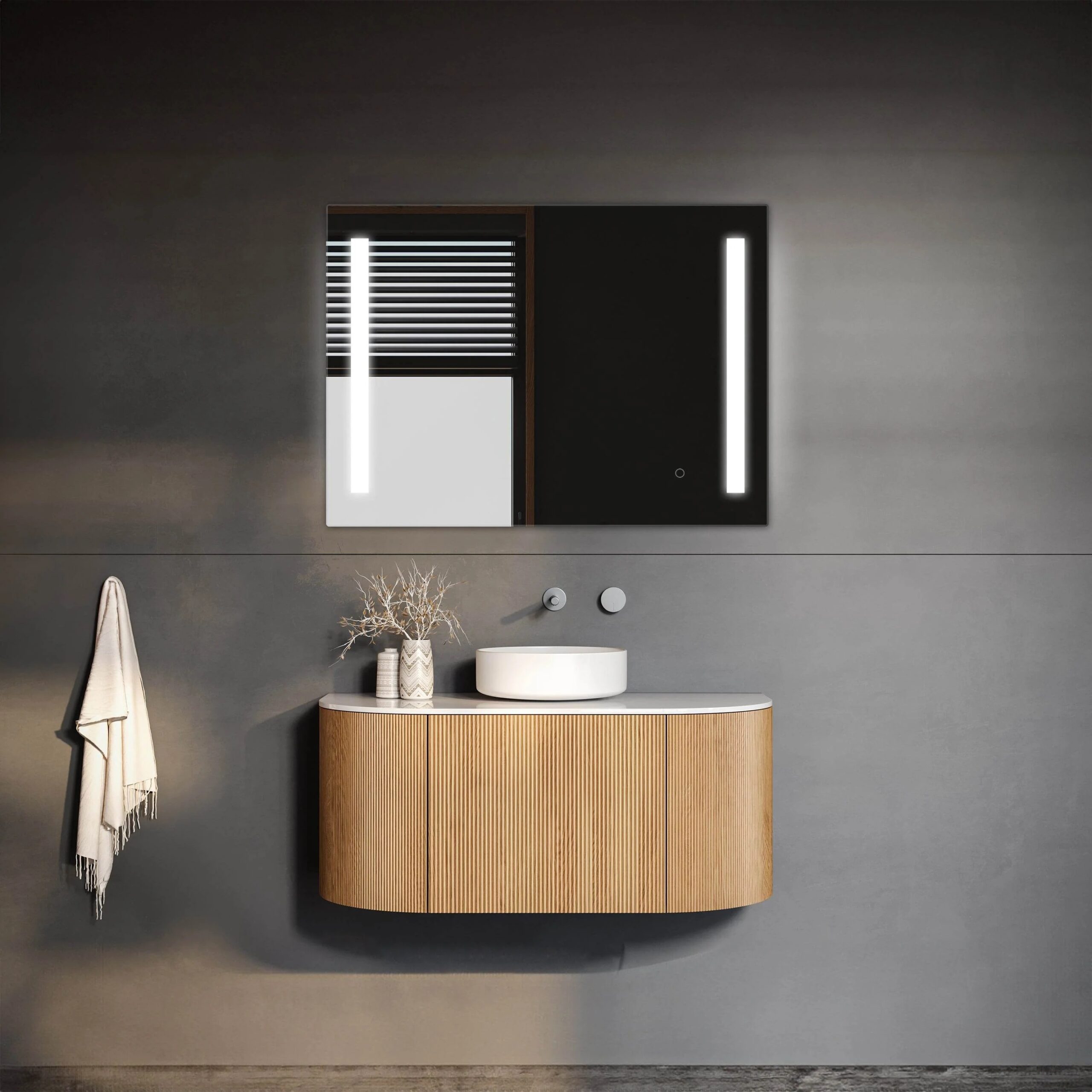 Rose Gold 40" W x 24" H LED Mirror - Image 5