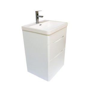 Dreamwerks 24" W x 18" D x 33" H Bathroom Vanity in White with Ceramic Vanity Top-376
