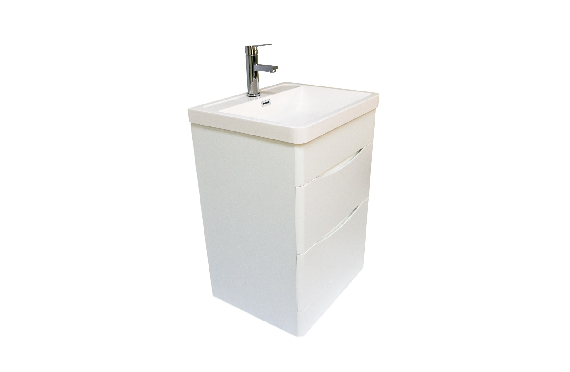 Dreamwerks 24" W x 18" D x 33" H Bathroom Vanity in White with Ceramic Vanity Top-376