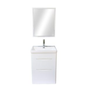 Dreamwerks 24" W x 18" D x 33" H Bathroom Vanity in White with Ceramic Vanity Top-374