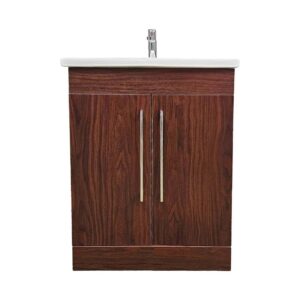Dreamwerks 24" W x 18" D x 33" H Oslo Vanity in Deep Peach Wood Finish with Ceramic Vanity Top - Image 10