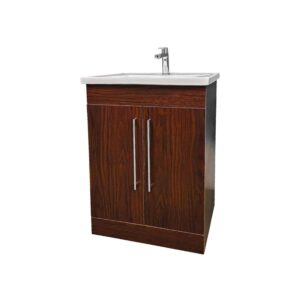 Dreamwerks 24" W x 18" D x 33" H Oslo Vanity in Deep Peach Wood Finish with Ceramic Vanity Top - Image 11