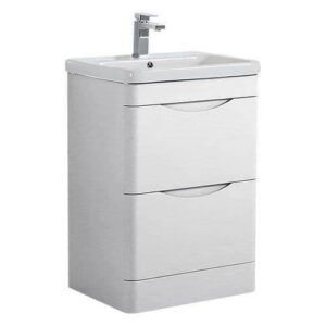 Dreamwerks 24" W x 18" D x 33" H Bathroom Vanity in White with Ceramic Vanity Top - Image 11