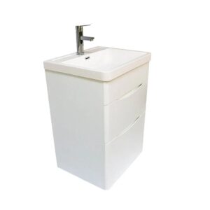 Dreamwerks 24" W x 18" D x 33" H Bathroom Vanity in White with Ceramic Vanity Top - Image 12