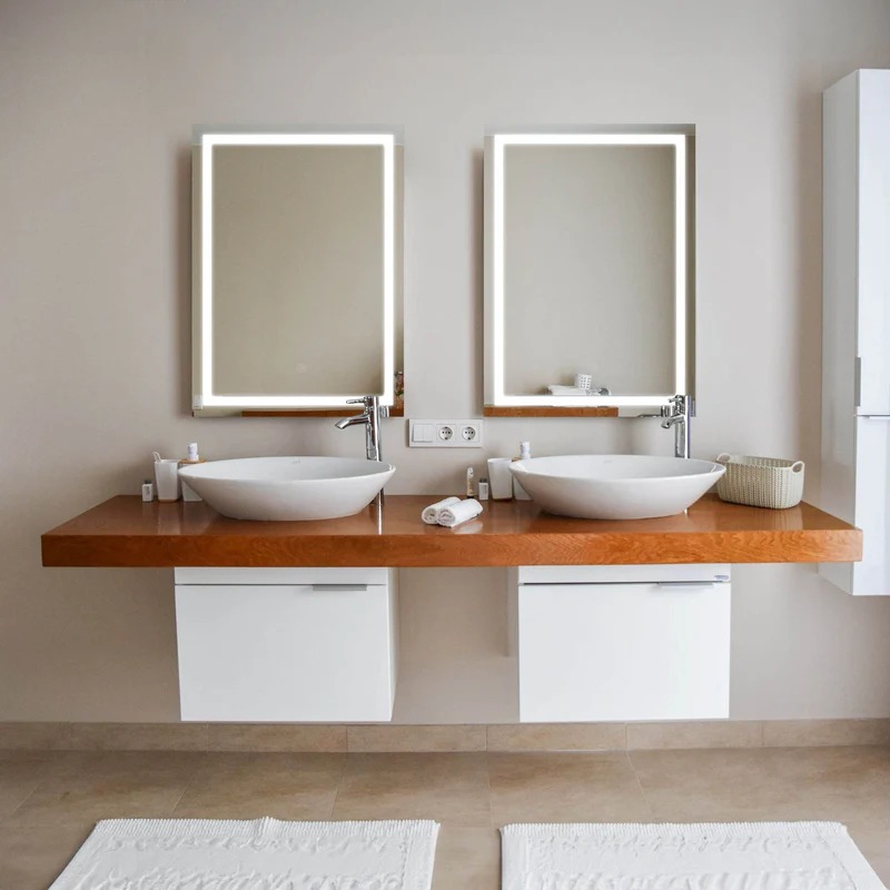 Riga 20" W x 26" H LED Mirror with Dimmer and Defogger - Image 9