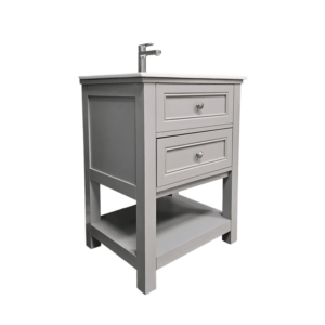 Dreamwerks 24" W x 22" D x 33" H Sienna Vanity In Gray with Ceramic Vanity Top - Image 13